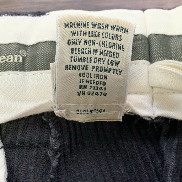 LL Bean Mens 38X34 (37X31.5) Corduroy Blue Navy Pants Pleated Outdoor High Rise - Picture 11 of 12